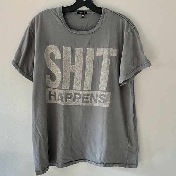 R13 "S**t Happens" Boy Tee L XL Unisex - Picture 1 of 4